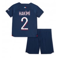 Paris Saint-Germain Achraf Hakimi #2 Heimtrikotsatz Kinder 2023-24 Kurzarm (+ Kurze Hosen)
